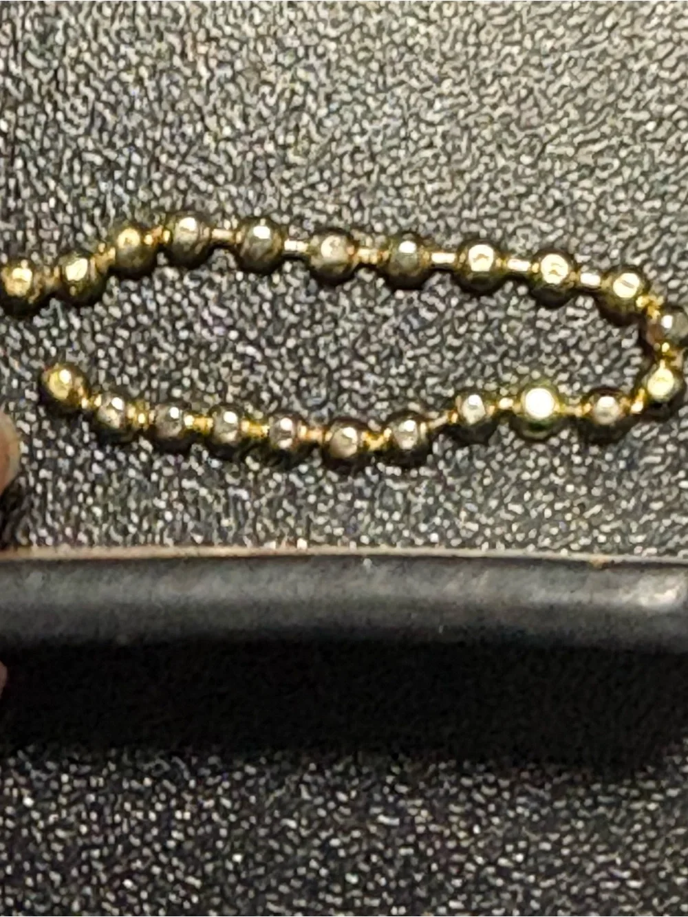 Coach Brown Leather Hang Tag with Gold Chain